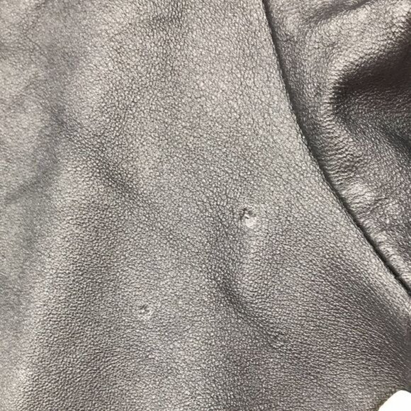 Mitsu Genuine Leather Jacket with removable Fur Collar Size L - Picture 9 of 10